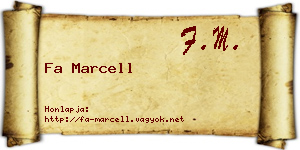 Fa Marcell névjegykártya